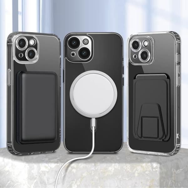 MagSafe Fodral för iPhone 14 - AVIZAR - Transparent hård rygg - Mjuk kontur - Stötsäker