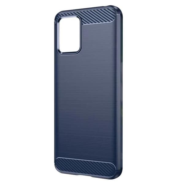 Fodral till Motorola Moto E13 - AVIZAR - Stel - Blå - Borstad koleffekt