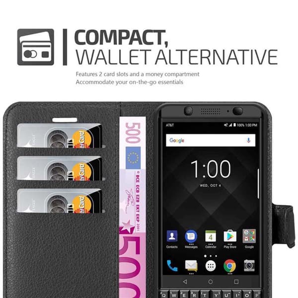 Blackberry KEYONE Suojakotelo Lompakkokotelo Matkapuhelinkotelo Suojakuori jossa magneettisuljenta, jalusta-toiminto ja korttitasku