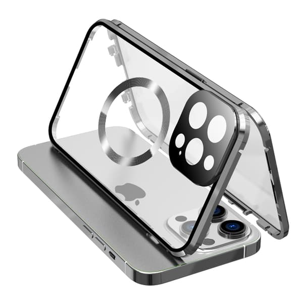 Dubbelsidigt spänne HD telefonfodral med linsskydd för iPhone iPhone 13 Pro