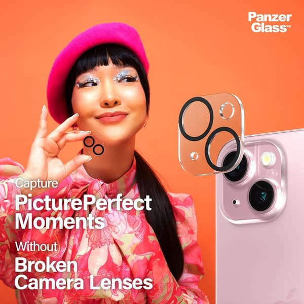 PanzerGlass iPhone 15/iPhone 15 Plus Kameran suoja PicturePerfect
