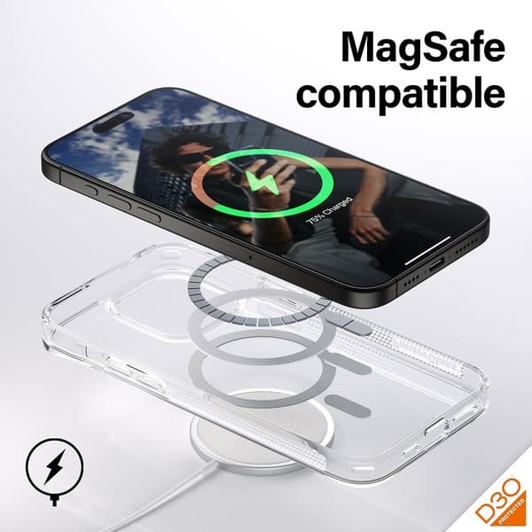 PanzerGlass iPhone 15 Pro Max Cover HardCase MagSafe D3O Transparent Klar