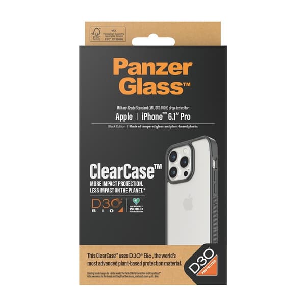 PanzerGlass iPhone 15 Pro Kuori ClearCase D3O Musta