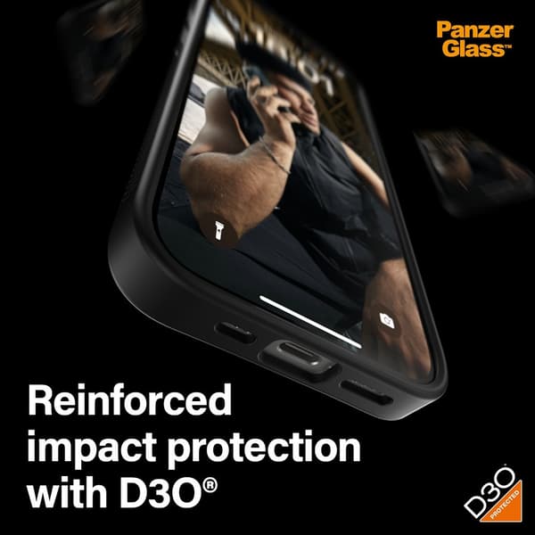 PanzerGlass iPhone 15 Pro Kuori ClearCase D3O Musta