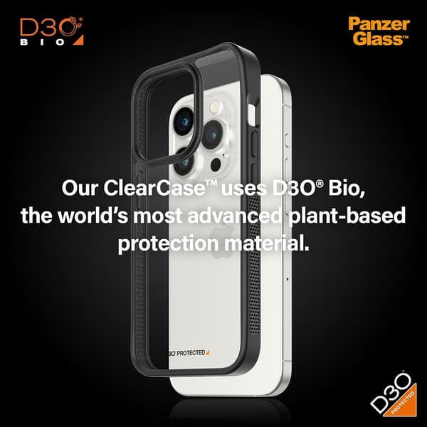 PanzerGlass iPhone 15 Pro Kuori ClearCase D3O Musta