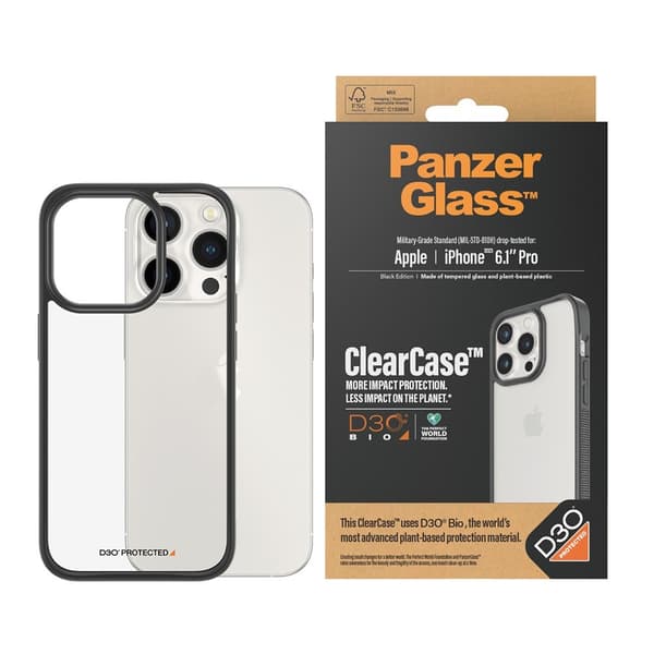 PanzerGlass iPhone 15 Pro Kuori ClearCase D3O Musta