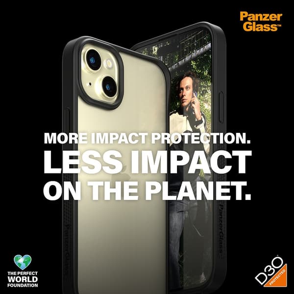 PanzerGlass iPhone 15 Plus Kuori ClearCase D3O Musta