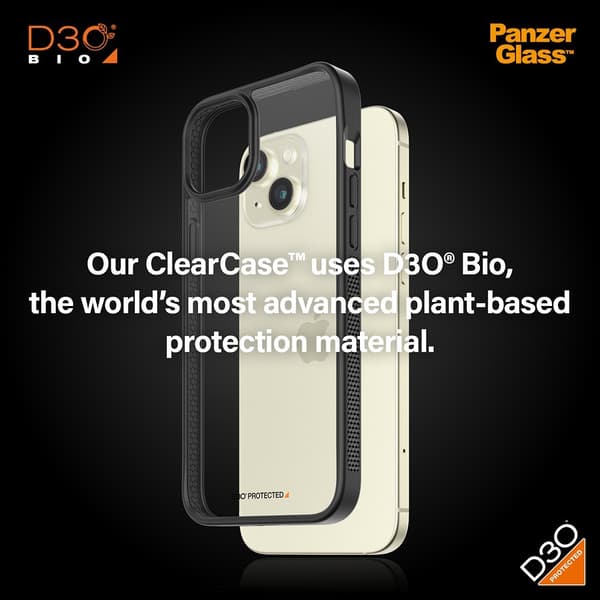 PanzerGlass iPhone 15 Plus Kuori ClearCase D3O Musta