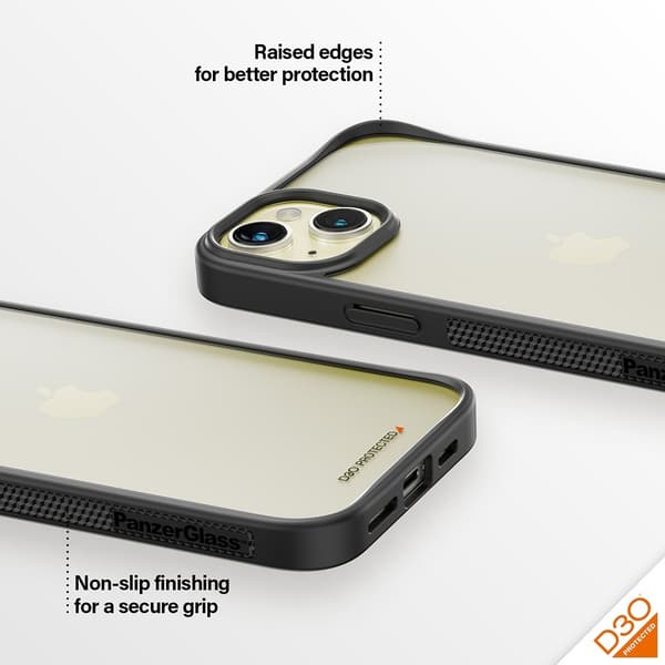 PanzerGlass iPhone 15 Plus Kuori ClearCase D3O Musta