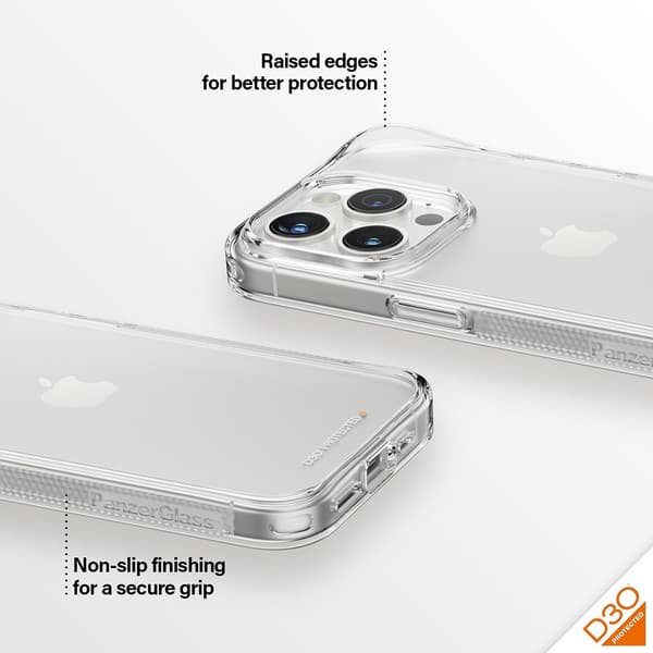 PanzerGlass iPhone 15 Pro Kuori HardCase D3O Läpinäkyvä Kirkas