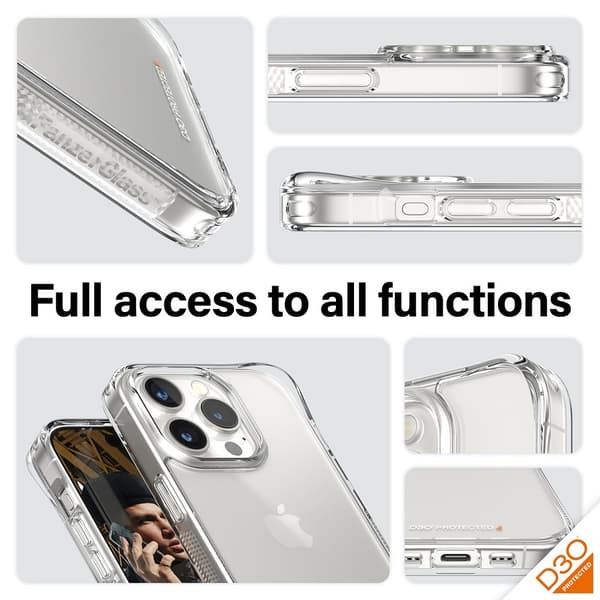 PanzerGlass iPhone 15 Pro Kuori HardCase D3O Läpinäkyvä Kirkas