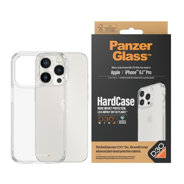 PanzerGlass iPhone 15 Pro Kuori HardCase D3O Läpinäkyvä Kirkas