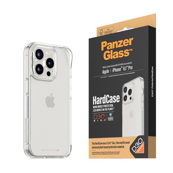 PanzerGlass iPhone 15 Pro Kuori HardCase D3O Läpinäkyvä Kirkas