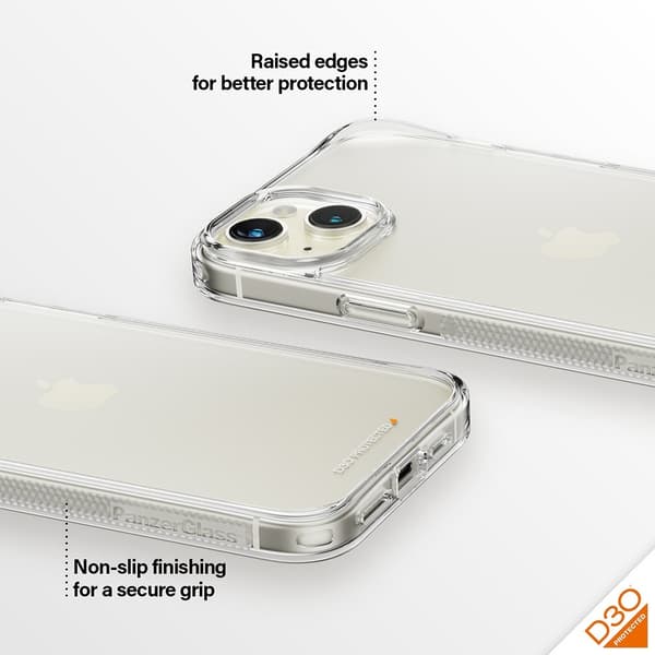 PanzerGlass iPhone 15 Plus Kuori HardCase D3O Läpinäkyvä Kirkas
