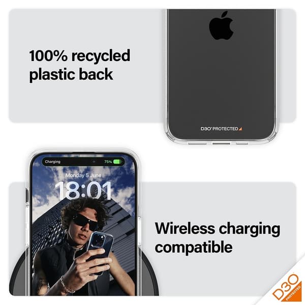 PanzerGlass iPhone 15 Pro Max Kuori HardCase D3O Läpinäkyvä Kirkas