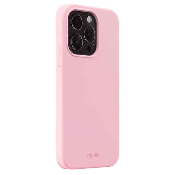 holdit iPhone 15 Pro Kuori Silikoni Vaaleanpunainen