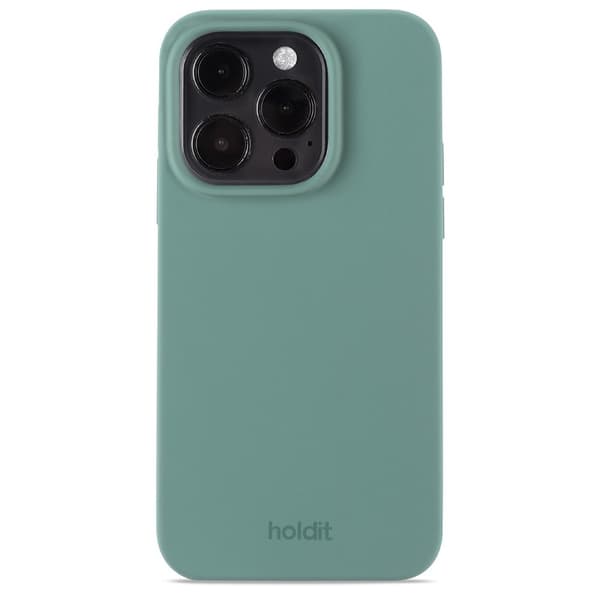 holdit iPhone 15 Pro Cover Silikone Moss Green