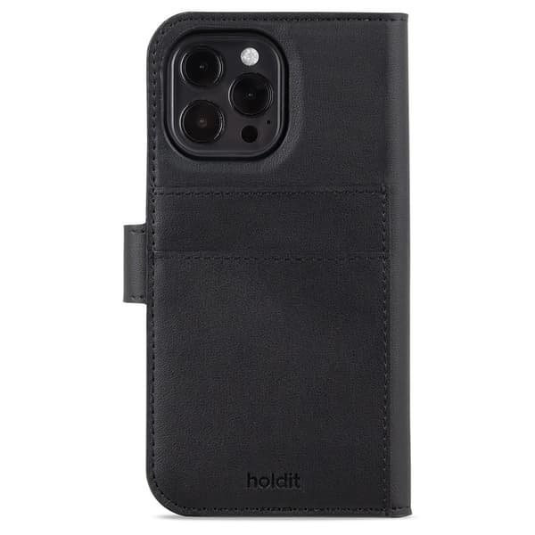 holdit iPhone 15 Pro Max Etui Wallet Case Magnet Plus Sort
