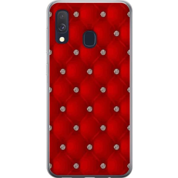 Samsung Galaxy A40 Gjennomsiktig deksel Rød luksus