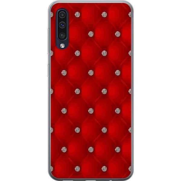 Samsung Galaxy A50 Gennemsigtig cover Rød luksus
