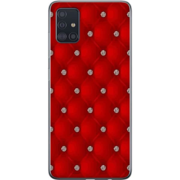 Samsung Galaxy A51 Gennemsigtig cover Rød luksus