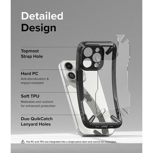 Ringke iPhone 15 Pro Max Kuori Fusion X Musta