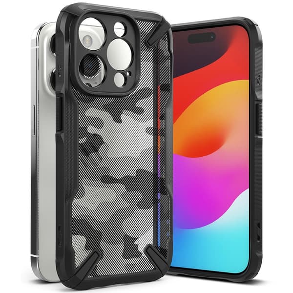 Ringke iPhone 15 Pro Max Cover Fusion X Design Camo Black