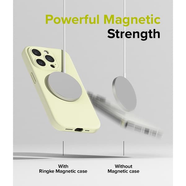 Ringke iPhone 15 Pro Max Kuori Silicone Magnetic Sunny Lime