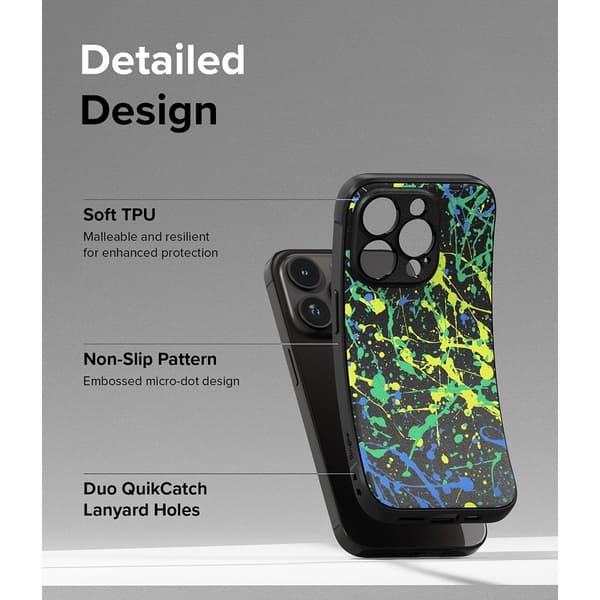Ringke iPhone 15 Pro Max Deksel Onyx Design Action Painting