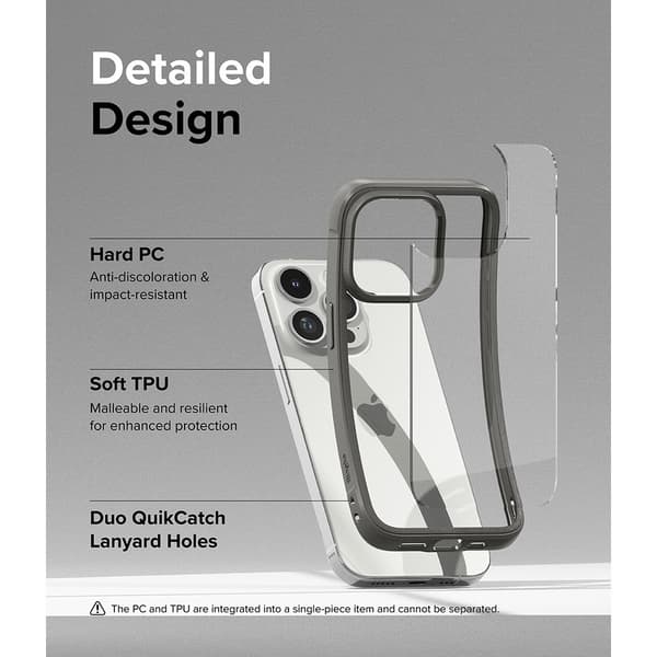 Ringke iPhone 15 Pro Max Skal Fusion Bold Grå