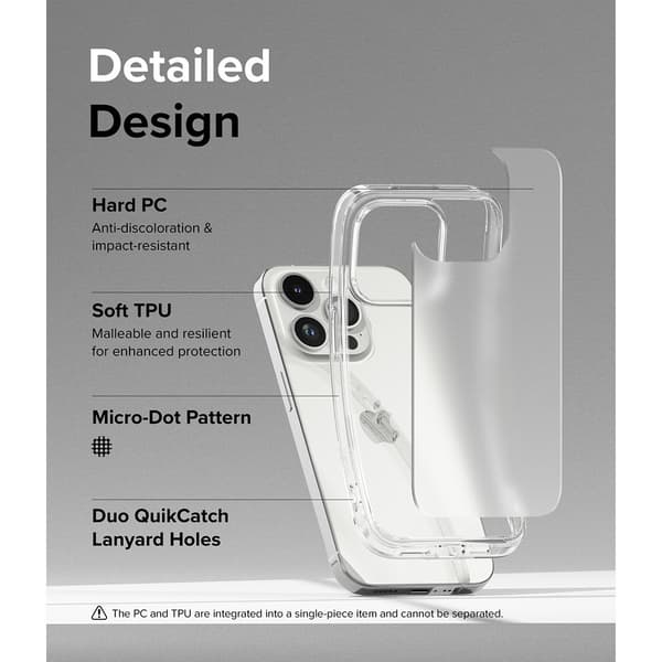 Ringke iPhone 15 Pro Kuori Fusion Matte Clear