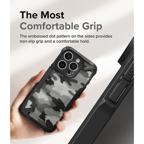 Ringke iPhone 15 Pro Cover Fusion X Design Camo Black