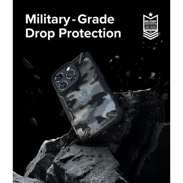 Ringke iPhone 15 Pro Cover Fusion X Design Camo Black