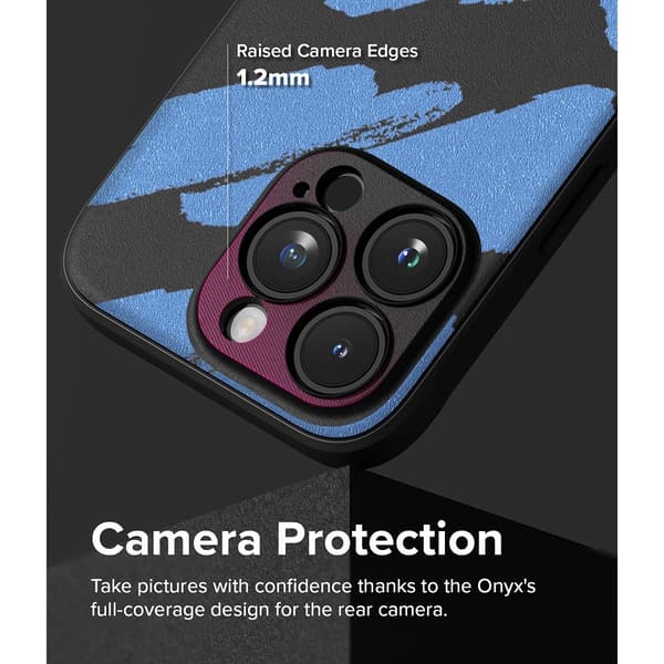 Ringke iPhone 15 Pro Skal Onyx Design Blue Brush