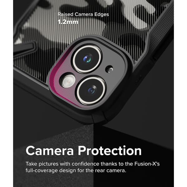 Ringke iPhone 15 Plus Kuori Fusion X Design Camo Black