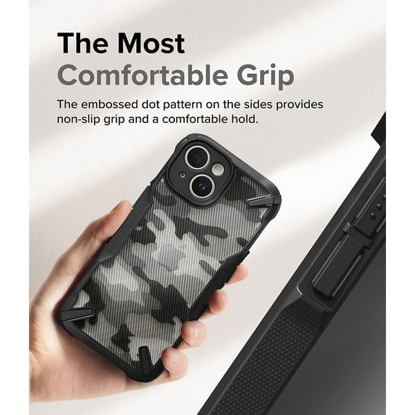 Ringke iPhone 15 Plus Kuori Fusion X Design Camo Black