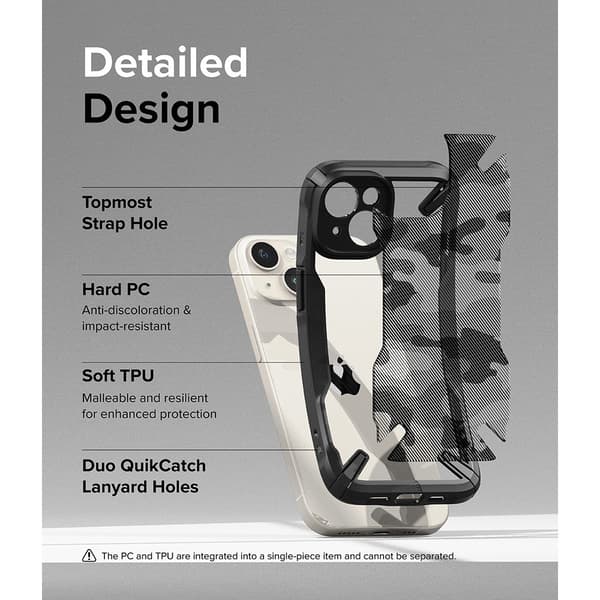 Ringke iPhone 15 Plus Kuori Fusion X Design Camo Black