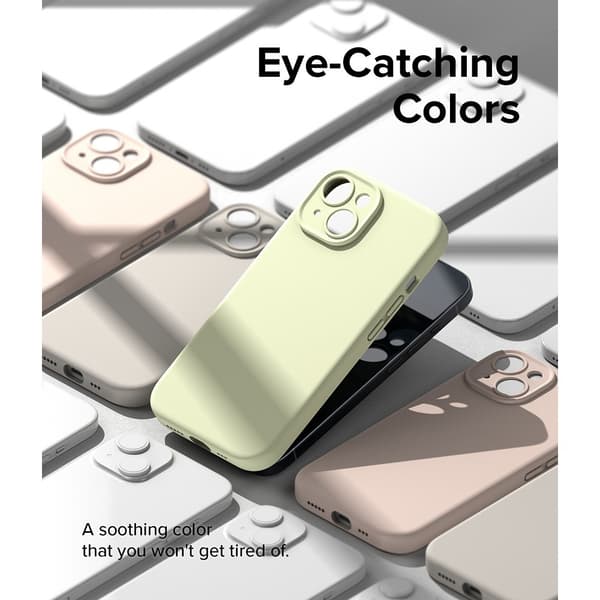 Ringke iPhone 15 Plus Kuori Silicone Magnetic Sunny Lime