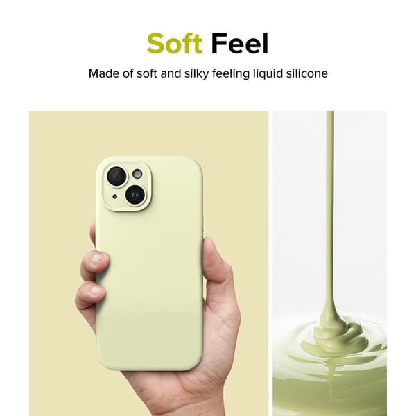 Ringke iPhone 15 Plus Kuori Silicone Magnetic Sunny Lime