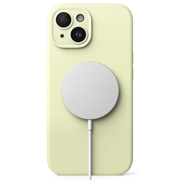 Ringke iPhone 15 Plus Kuori Silicone Magnetic Sunny Lime