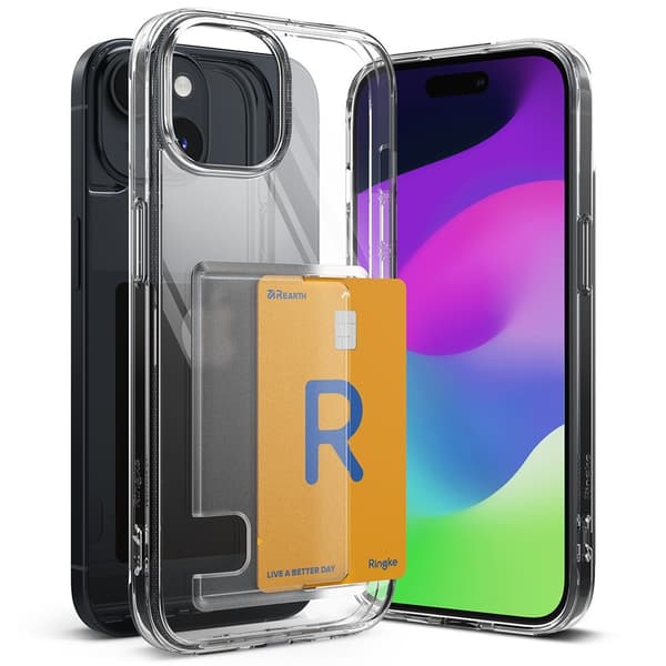 Ringke iPhone 15 Plus Kuori Fusion Card Clear