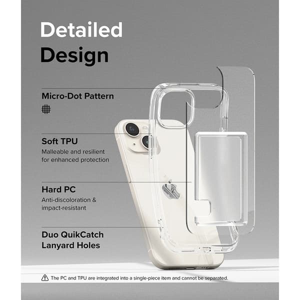 Ringke iPhone 15 Plus Kuori Fusion Card Clear