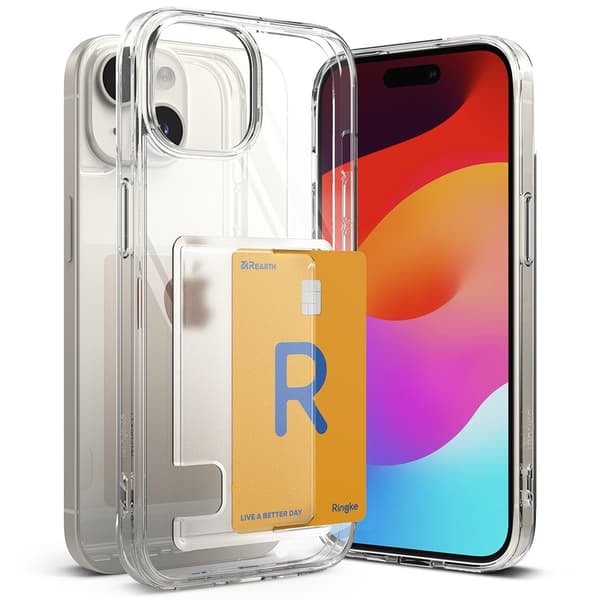 Ringke iPhone 15 Plus Kuori Fusion Card Clear