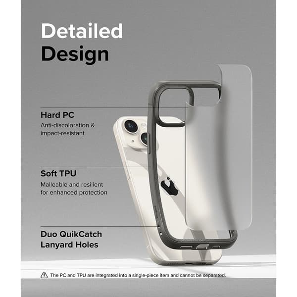 Ringke iPhone 15 Plus Kuori Fusion Bold Matte Gray