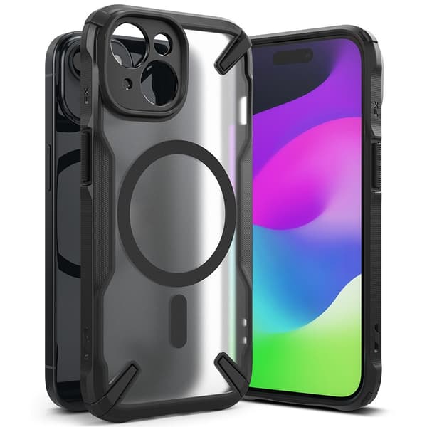 Ringke iPhone 15 Kuori Fusion X Magnetic Matte Black