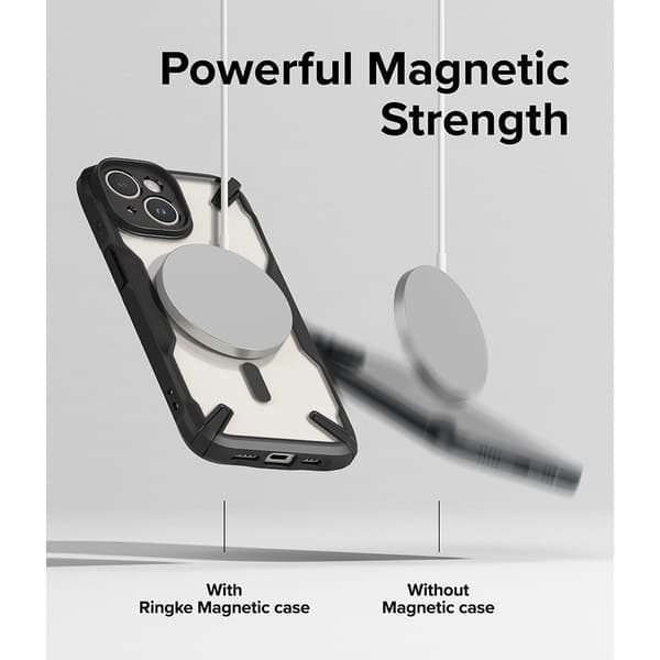 Ringke iPhone 15 Kuori Fusion X Magnetic Matte Black