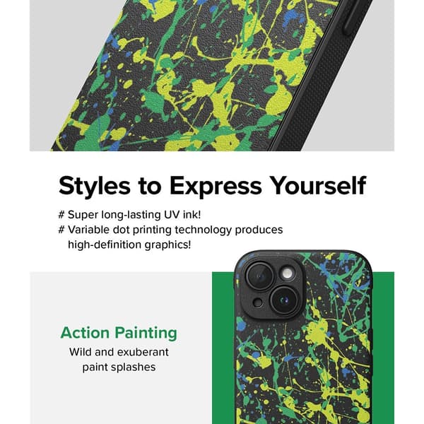 Ringke iPhone 15 Cover Onyx Design Action Painting