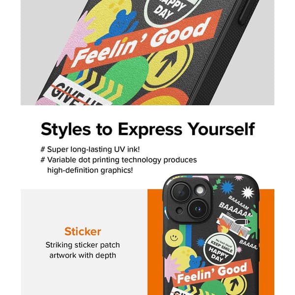 Ringke iPhone 15 Skal Onyx Design Sticker