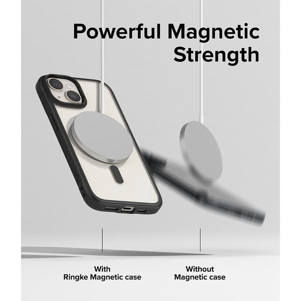 Ringke iPhone 15 Skal Fusion Bold Magnetic Matte Black