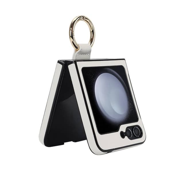 Rhombus Ring kuori Samsung Galaxy Z Flip 5 - Valkoinen